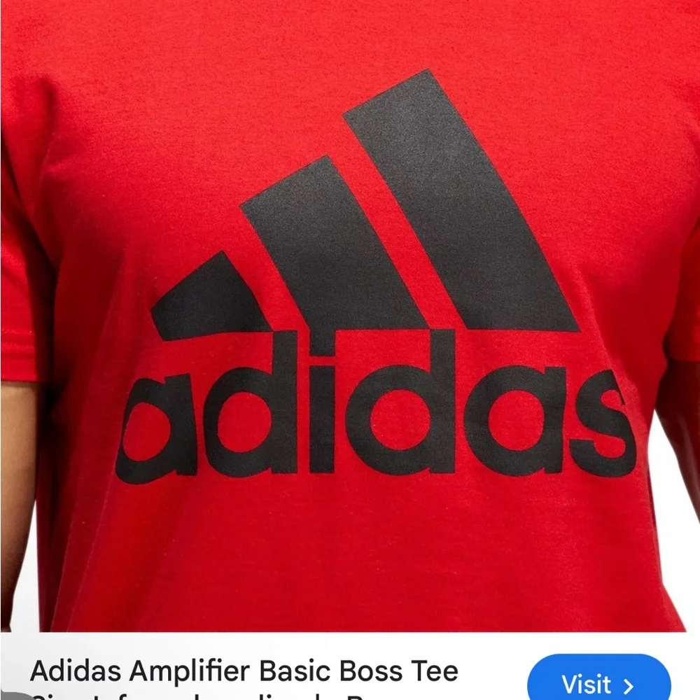 Men’s Adidas Red Short Sleeve Tee
